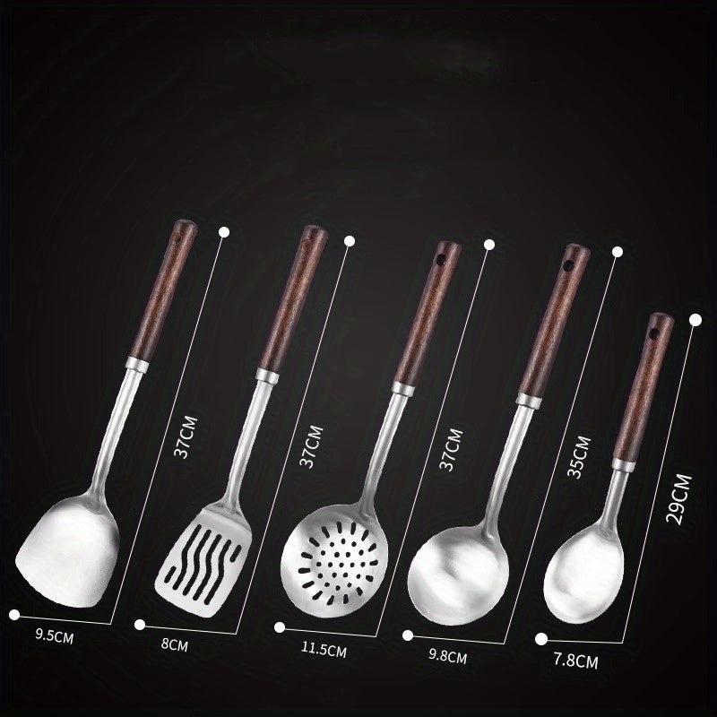 5-Piece Stainless Steel Kitchen Utensils Set