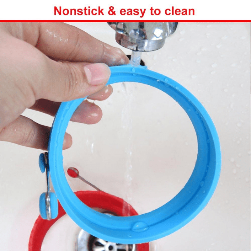 4pcs Non Stick Silicone Egg Rings for Perfect Omelettes Pancakes Sandwiches