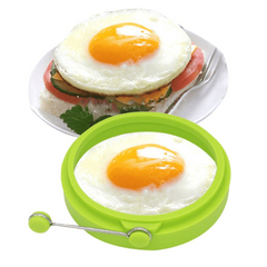 4pcs Non Stick Silicone Egg Rings for Perfect Omelettes Pancakes Sandwiches
