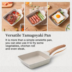 Japanese Omelette Pan 15 24cmx17 Non Stick Tamagoyaki Pan Square Egg Frying Pan