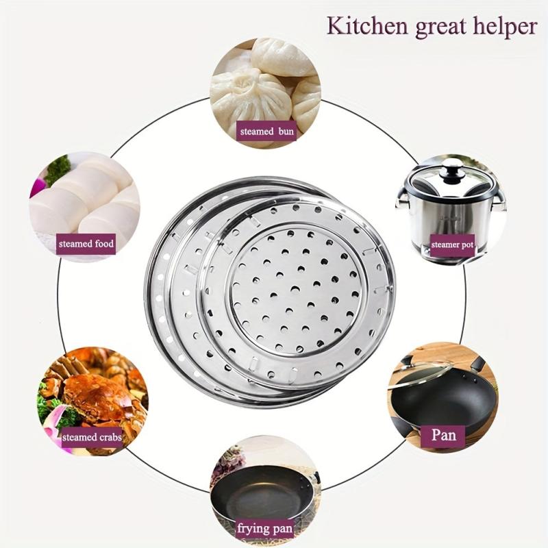 1pc Steamer Rack Stainless Steel Stand Kitchen Gadgets