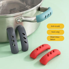 2pcs Silicone Handle Holder Grip Cast Iron Skillet Covers Heat Resistant