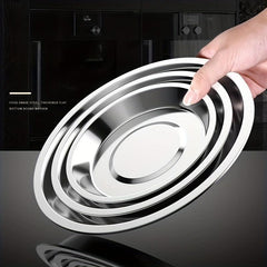 5pcs Stainless Steel Serving Plate for Fruits Snacks Fish