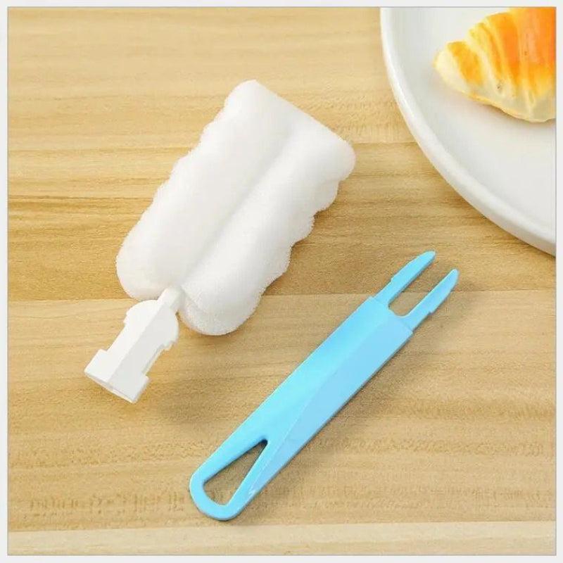 Long Handle Detachable Sponge Bottle Brush Narrow Neck Wine Bottle Brush
