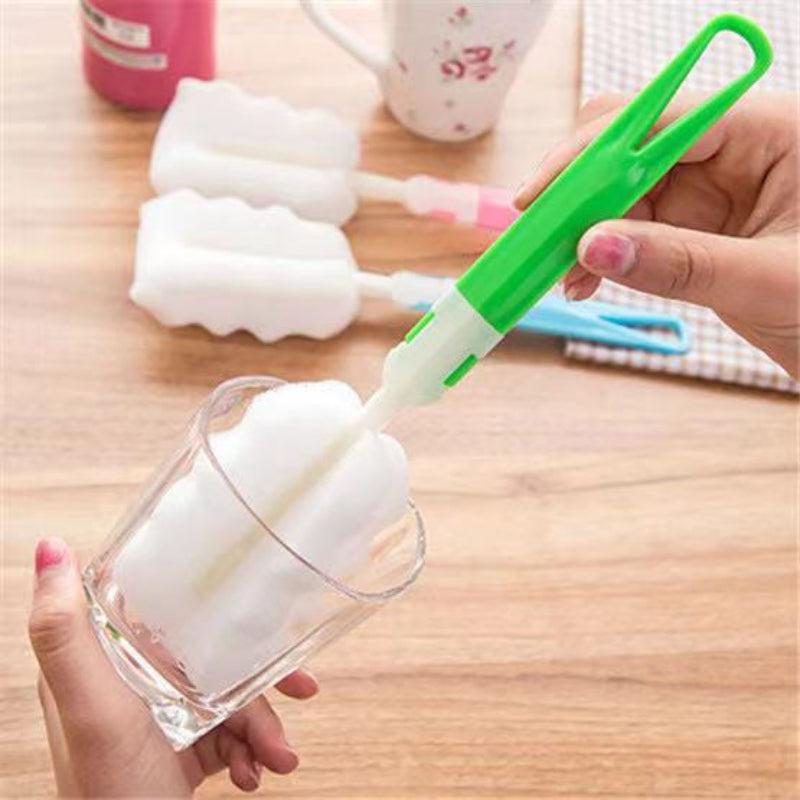 Long Handle Detachable Sponge Bottle Brush Narrow Neck Wine Bottle Brush
