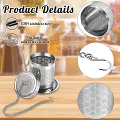 Stainless Steel Large Tea Infuser Extended Chain Hook