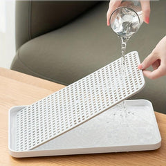 2-Layer Dish Drain Tray: Keep Countertops Dry & Organized