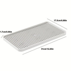 2-Layer Dish Drain Tray: Keep Countertops Dry & Organized