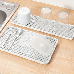 2-Layer Dish Drain Tray: Keep Countertops Dry & Organized