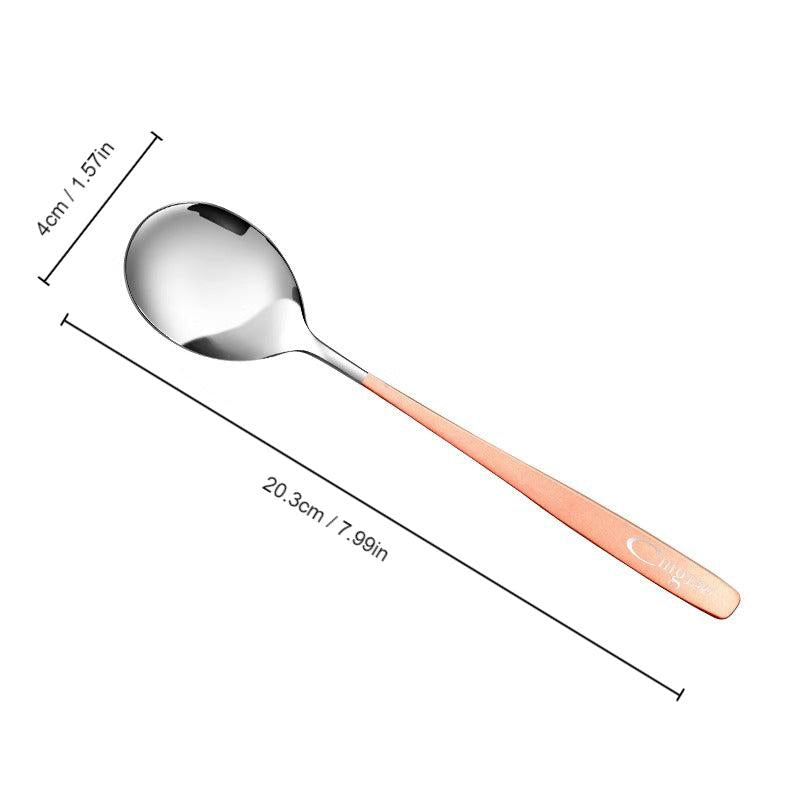 Stainless Steel Long Handle Dinner Spoon Kitchen Accessories