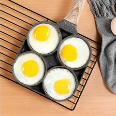 Non Stick Egg Pancake Maker w/ Wooden Handle for Induction Cooker & Gas Stov