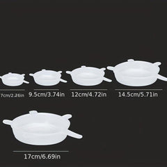 6pcs Silicone Fresh Keeping Cover Leak-proof Film Refrigerator Fruit Film