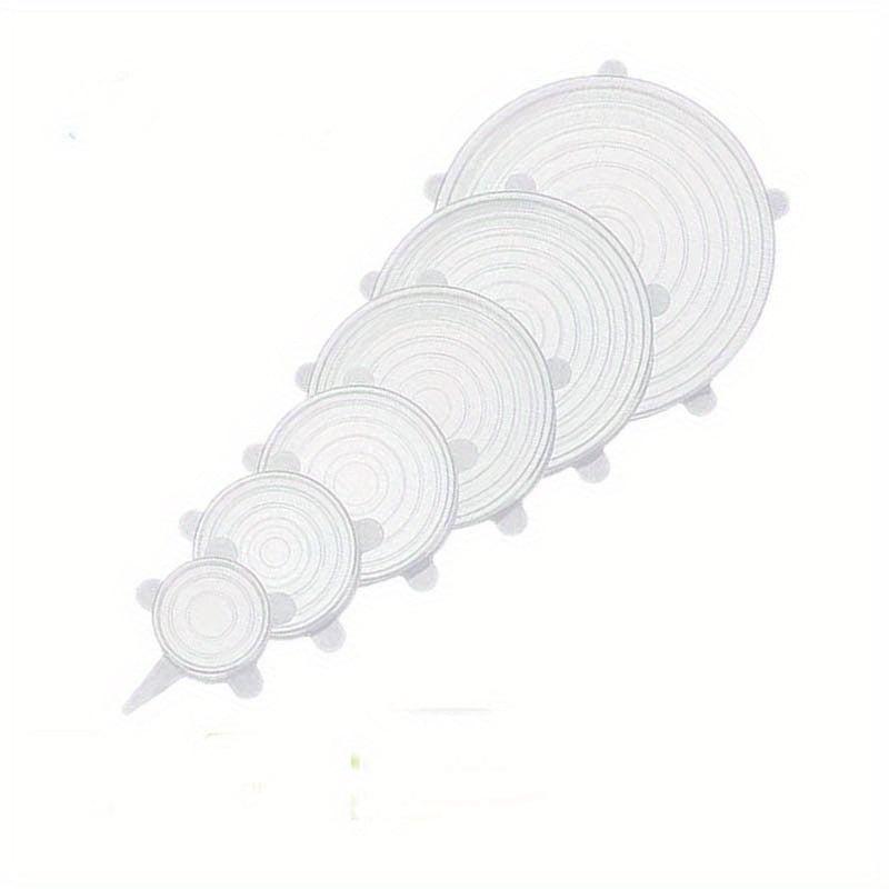6pcs Silicone Fresh Keeping Cover Leak-proof Film Refrigerator Fruit Film