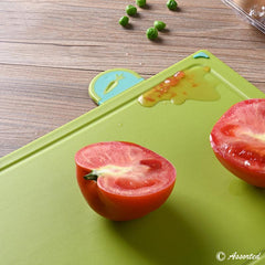 4-Piece Colour-Coded Plastic Cutting Board Set with Storage Case