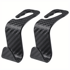 2pcs Car Carbon Fiber Seat Back Hidden Hook
