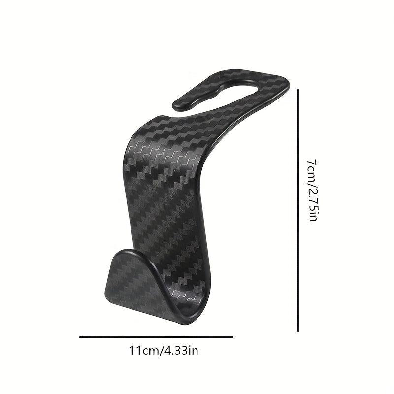 2pcs Car Carbon Fiber Seat Back Hidden Hook