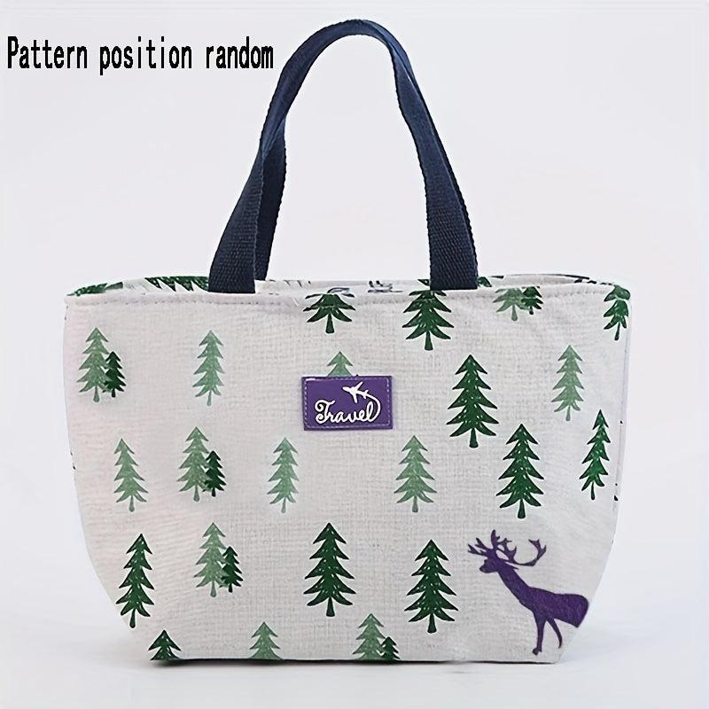 Animal Canvas Lunch Bag - Heat Insulated Cooler Tote Box