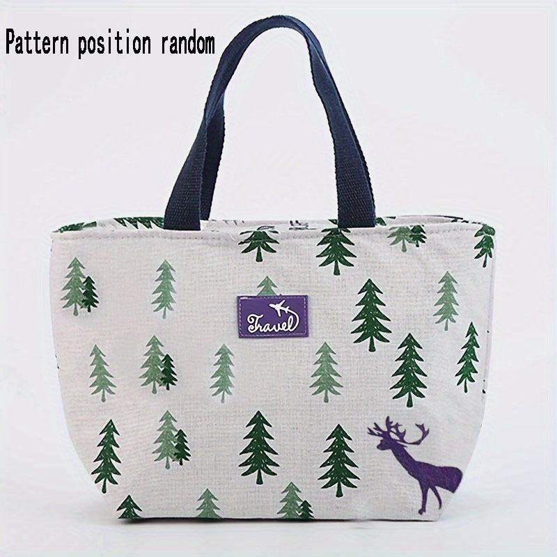 Animal Canvas Lunch Bag - Heat Insulated Cooler Tote Box