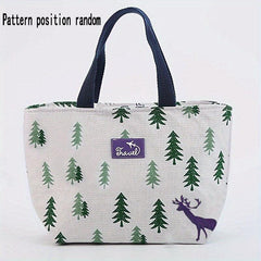 Animal Canvas Lunch Bag - Heat Insulated Cooler Tote Box