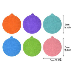6pcs Silicone Can Lids Pet Food Can Salad Dressing Replacement Cover