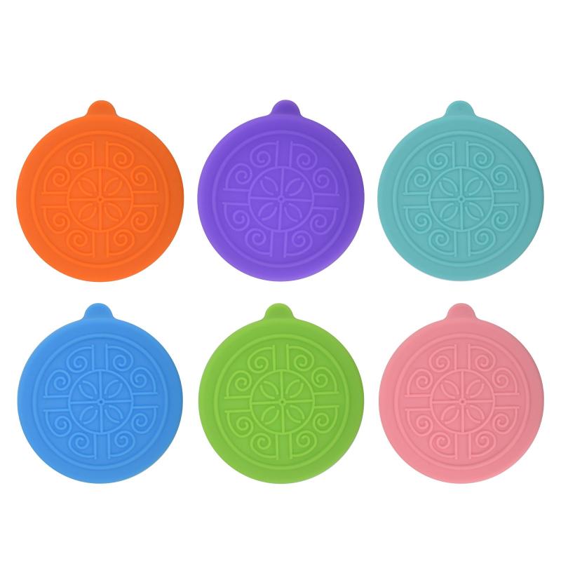 6pcs Silicone Can Lids Pet Food Can Salad Dressing Replacement Cover