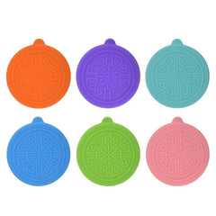 6pcs Silicone Can Lids Pet Food Can Salad Dressing Replacement Cover