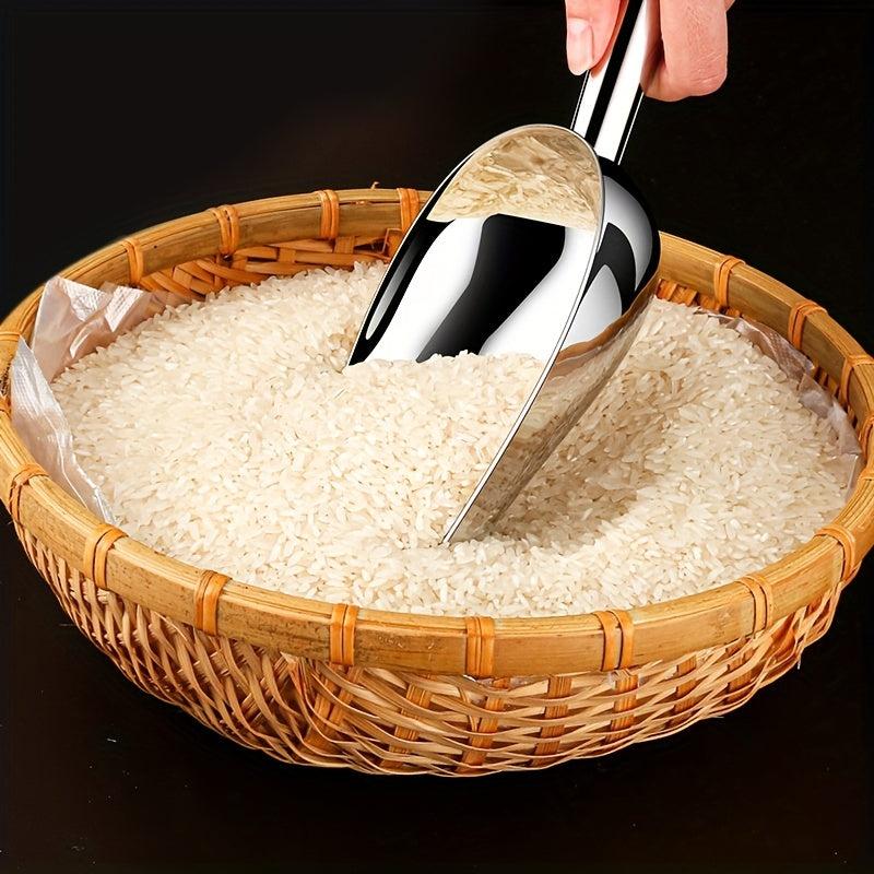 1pc Stainless Steel Ice Scoop Kitchen Gadget