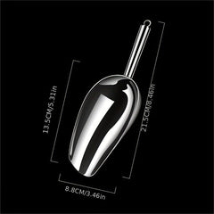 1pc Stainless Steel Ice Scoop Kitchen Gadget