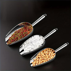 1pc Stainless Steel Ice Scoop Kitchen Gadget