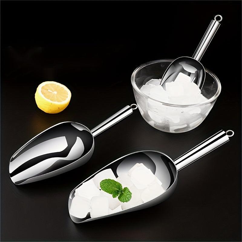 1pc Stainless Steel Ice Scoop Kitchen Gadget
