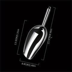 1pc Stainless Steel Ice Scoop Kitchen Gadget
