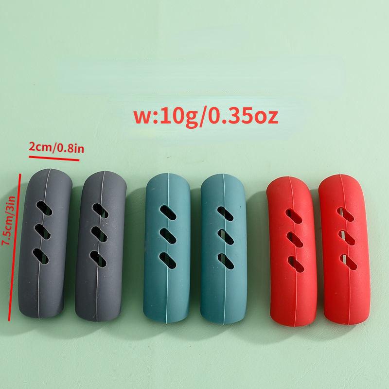 2pcs Silicone Pot Handle Ear Covers High Temperature Resistant