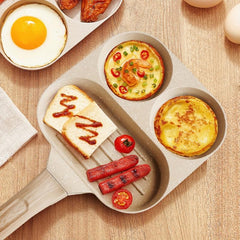 Non Stick Cast Iron Skillet 3-Hole Frying Pan