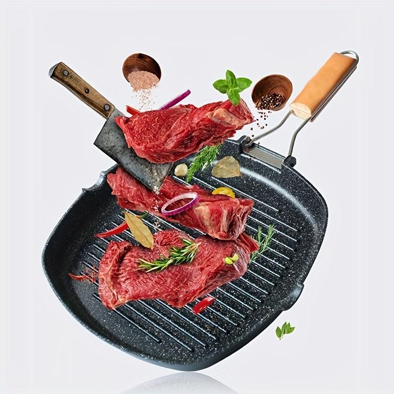 Foldable Handle Steak Pan for Camping Non Stick Skillet