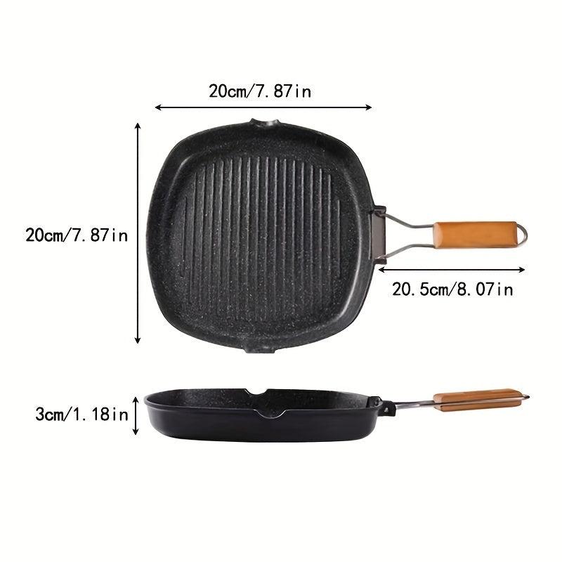 Foldable Handle Steak Pan for Camping Non Stick Skillet