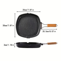 Foldable Handle Steak Pan for Camping Non Stick Skillet