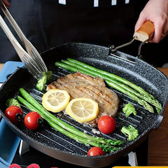 Foldable Handle Steak Pan for Camping Non Stick Skillet