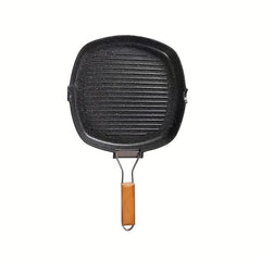 Foldable Handle Steak Pan for Camping Non Stick Skillet