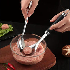 Stainless Steel Meat Baller Spoon Non Stick Long Handle DIY Kitchen Cooking
