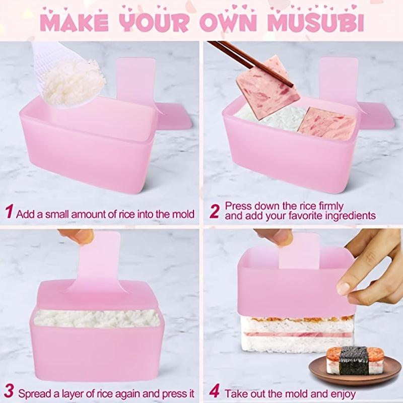 Rice Mold Set Triangle Sushi Mold 3pcs DIY Sushi Maker With Rice Spoon