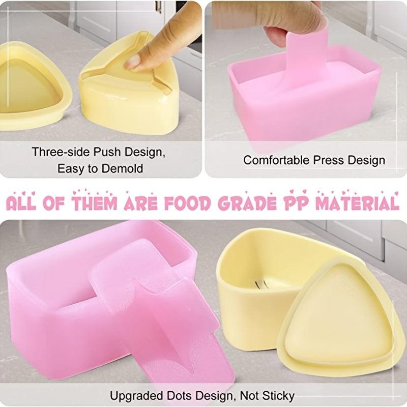 Rice Mold Set Triangle Sushi Mold 3pcs DIY Sushi Maker With Rice Spoon