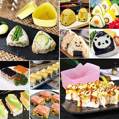 Rice Mold Set Triangle Sushi Mold 3pcs DIY Sushi Maker With Rice Spoon