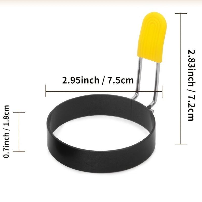 4pcs Stainless Steel Egg Cooking Ring with Handle