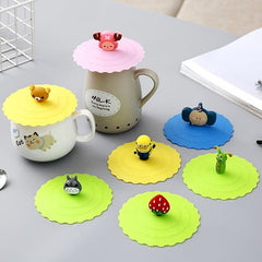 6pcs Silicone Cup Lid Leak-proof And Dust-proof Ceramic Tea Cup Lid