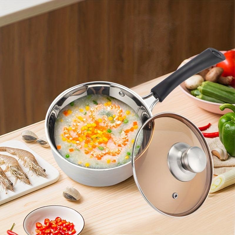 Stainless Steel Milk Pot Nonstick Saucepan Noodle Pot With Lid