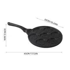 Nonstick 7 Mold Pancake Pan Mini Flat Bottomed Pancake Pan For Cooking