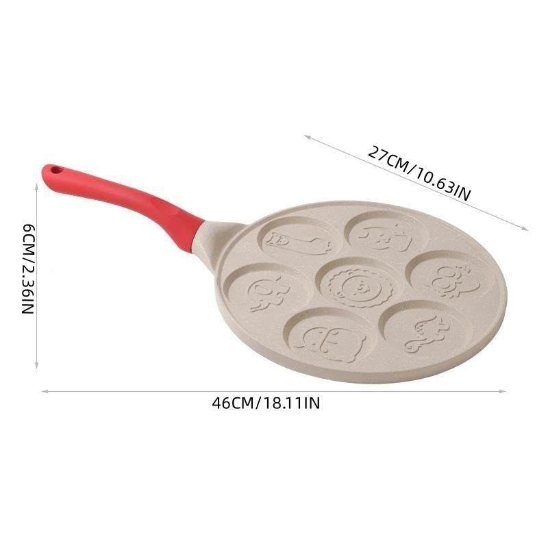 Nonstick 7 Mold Pancake Pan Mini Flat Bottomed Pancake Pan For Cooking