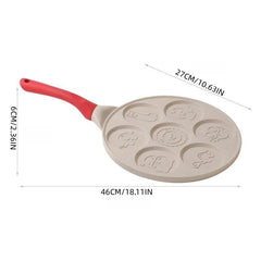Nonstick 7 Mold Pancake Pan Mini Flat Bottomed Pancake Pan For Cooking