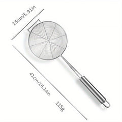 3pcs Colander Strainer Set Stainless Steel Wire Skimmer Kitchen Tool