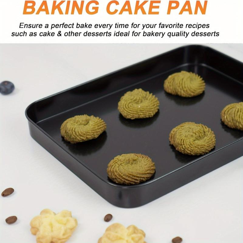 2pcs Non-stick 25.4cm Bakeware Set Carbon Steel Cake Pizza Tray Roasting Tools